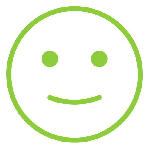 Smiley Gut-Symbol in Grün