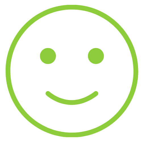 Smiley Zufrieden-Symbol in Grün