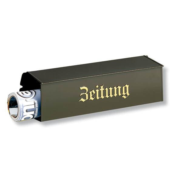 Briefkasten Zeitungsröhre mit Aufschrift - Zeitung